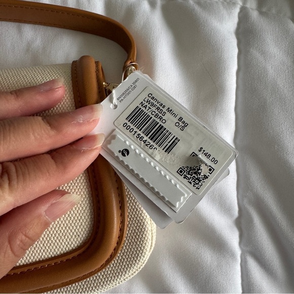 🆕🤎 Lululemon Canvas Mini Bag - Natural Chestnut Brown - Picture 9 of 9